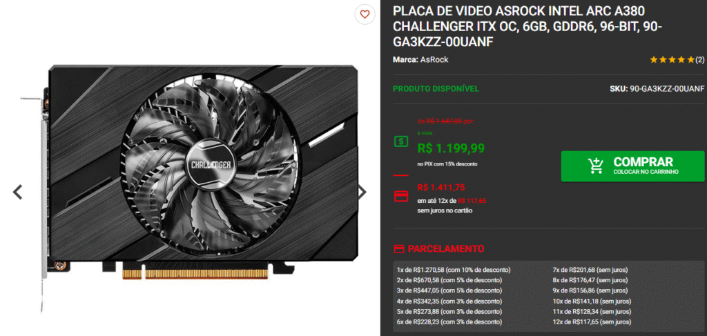 Placa de vídeo Intel Arc em promoção: Confira 3 opções na Pichau 3 Placa de vídeo Intel Arc em promoção: Confira 3 opções na Pichau Captura de tela 2025 06 20 180433