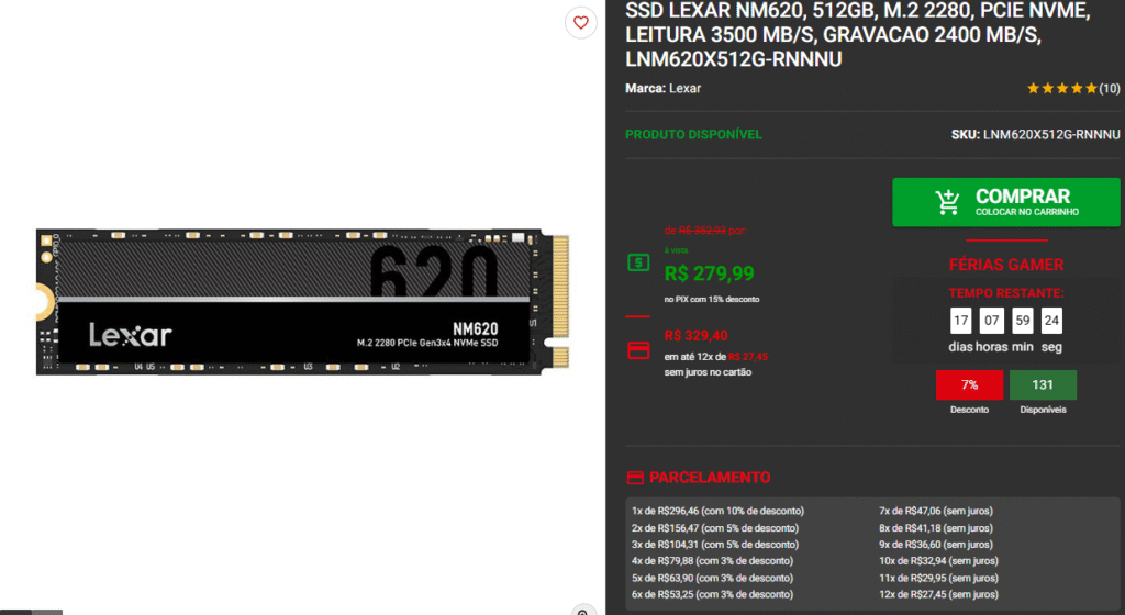 Esse PC Gamer é Perfeito para jogar em QHD gastando R$ 4.500 5 Esse PC Gamer é Perfeito para jogar em QHD gastando R$ 4.500 Captura de tela 2025 07 01 090040