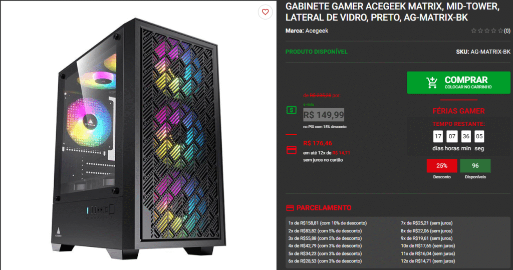 Esse PC Gamer é Perfeito para jogar em QHD gastando R$ 4.500 7 Esse PC Gamer é Perfeito para jogar em QHD gastando R$ 4.500 Captura de tela 2025 07 01 092400