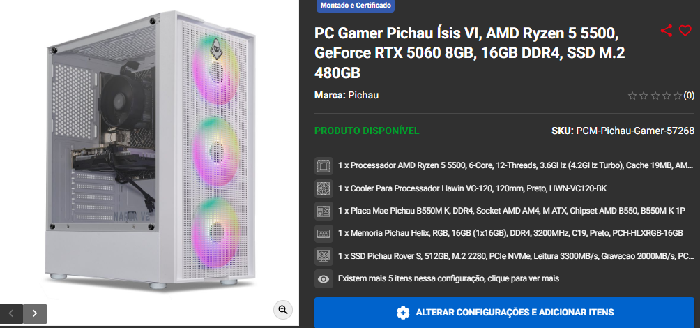 Férias com PC Gamer: 3 opções em promoção na Pichau 2 Férias com PC Gamer: 3 opções em promoção na Pichau Captura de tela 2025 07 01 151940.png