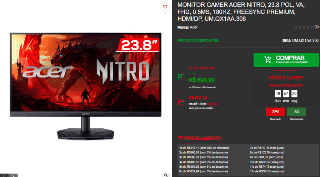 Monitor Gamer em Promoção: 3 opções por menos de R$ 700 na Pichau 4 Monitor Gamer em Promoção: 3 opções por menos de R$ 700 na Pichau Captura de tela 2025 07 08 160237