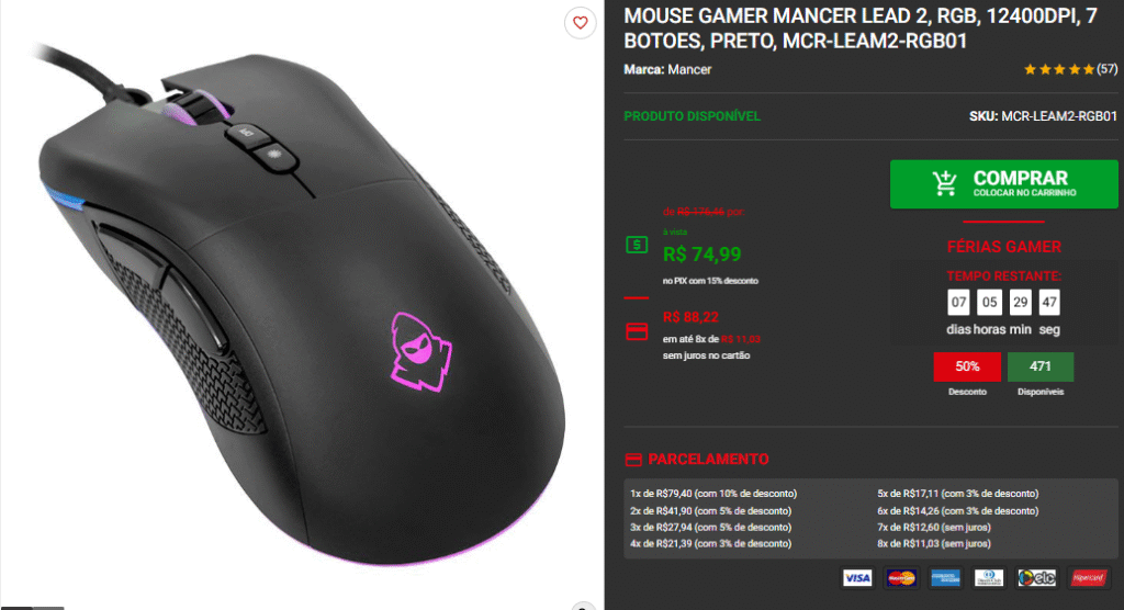 Periféricos em promoção: 3 opções por menos de R$150 na Pichau 2 Periféricos em promoção: 3 opções por menos de R$150 na Pichau Captura de tela 2025 07 11 113016