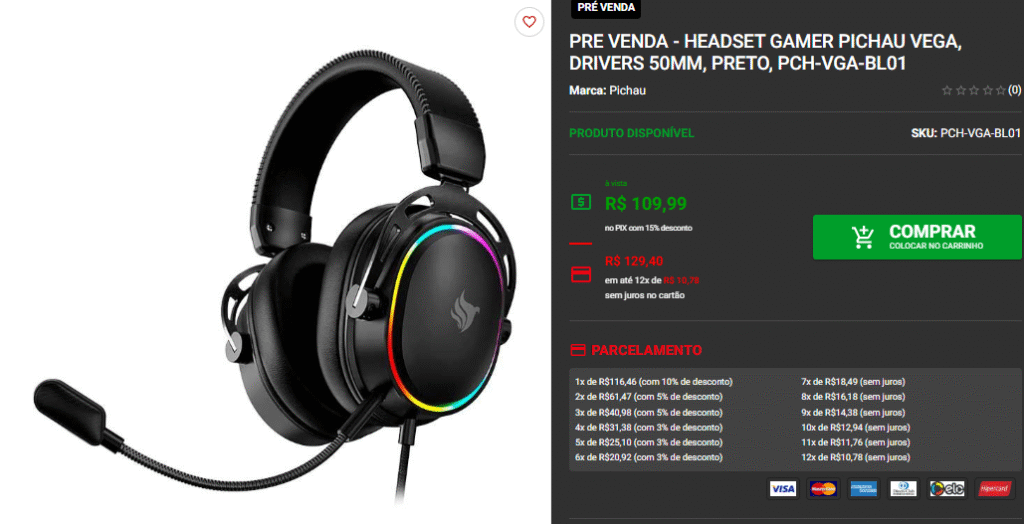 Periféricos em promoção: 3 opções por menos de R$150 na Pichau 4 Periféricos em promoção: 3 opções por menos de R$150 na Pichau Captura de tela 2025 07 11 113027