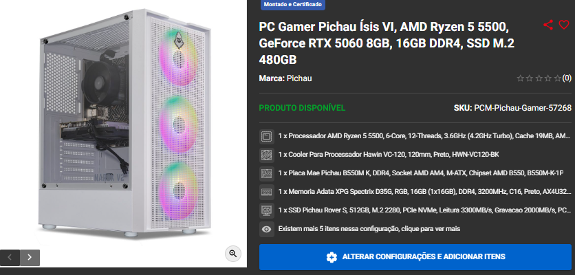 Férias com PC Gamer: confira preços imperdíveis na Pichau 4 Férias com PC Gamer: confira preços imperdíveis na Pichau Captura de tela 2025 07 11 120409.png