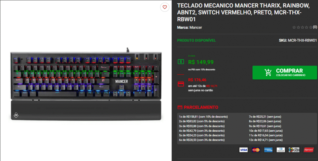 Teclado Mecânico por menos de R$200: Confira as promoções 3 Teclado Mecânico por menos de R$200: Confira as promoções Captura de tela 2025 07 22 175107
