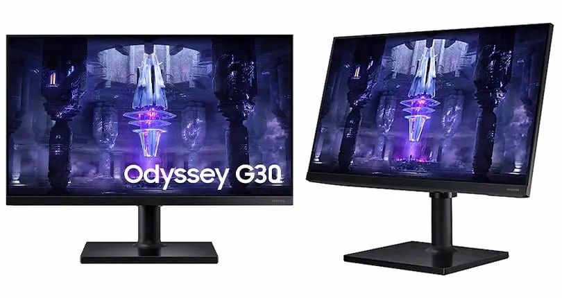 Monitor de computador em fundo branco mostrando a tela de um jogo.