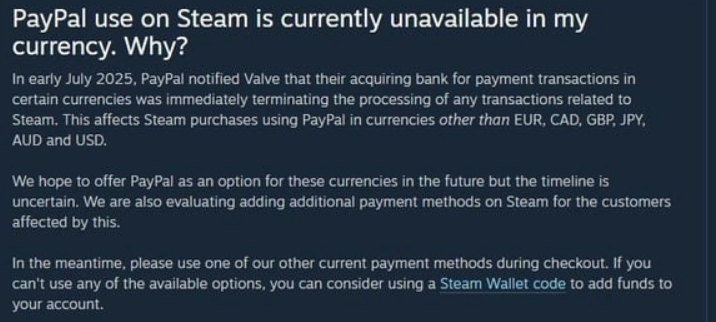 PayPal deixa de funcionar na Steam para usuários brasileiros; entenda 2 PayPal deixa de funcionar na Steam para usuários brasileiros; entenda Captura de tela 2025 08 15 151849.png