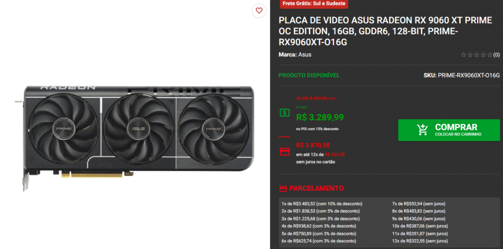 AMD Radeon RX 9060 XT: Melhor Custo Benefício da AMD Captura de tela 2025 08 19 103927