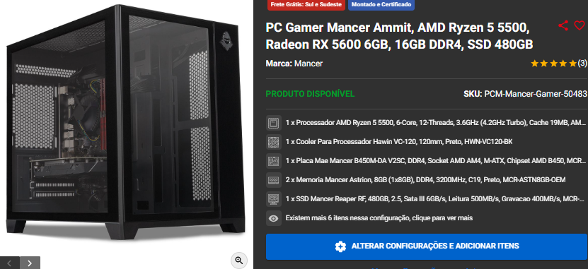 PC Gamer: 3 opções com Ryzen 5500 em promoção na Pichau Captura de tela 2025 08 20 141507.png