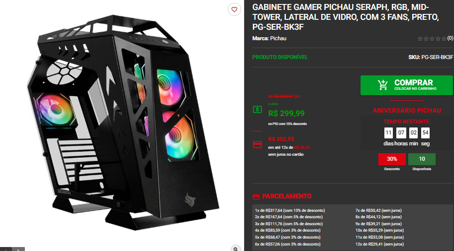 Gabinete Mid-Tower: 3 opções em promoção na Pichau 4 Gabinete Mid-Tower: 3 opções em promoção na Pichau Captura de tela 2025 08 21 095709.png