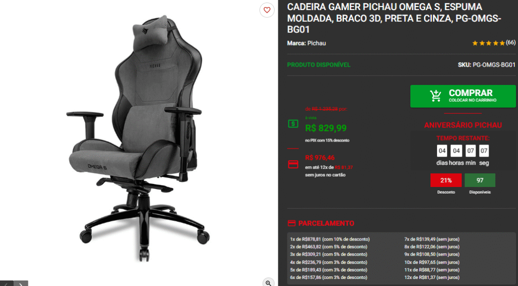 Cadeira Gamer em promoção: 3 opções com desconto na Pichau 2 Cadeira Gamer em promoção: 3 opções com desconto na Pichau Captura de tela 2025 08 28 125257