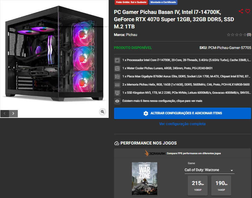 PC Gamer de Elite em promoção: 3 opções da Pichau 4 PC Gamer de Elite em promoção: 3 opções da Pichau Captura de tela 2025 08 28 130730.png