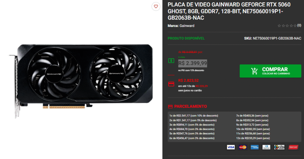 Placa de vídeo em promoção: 3 opções disponíveis na Pichau 3 Placa de vídeo em promoção: 3 opções disponíveis na Pichau Captura de tela 2025 08 29 123412