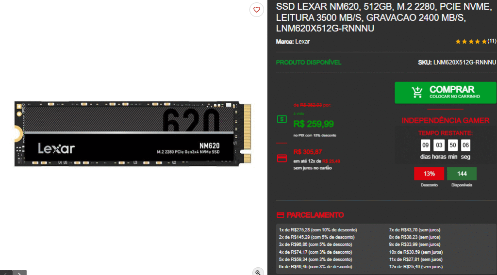 Super Promo Armazenamento: 3 opções por menos de R$300 3 Super Promo Armazenamento: 3 opções por menos de R$300 Captura de tela 2025 09 03 100958