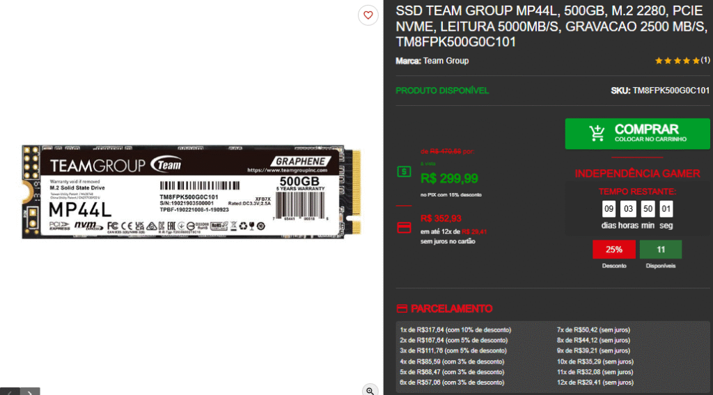 Super Promo Armazenamento: 3 opções por menos de R$300 4 Super Promo Armazenamento: 3 opções por menos de R$300 Captura de tela 2025 09 03 101002