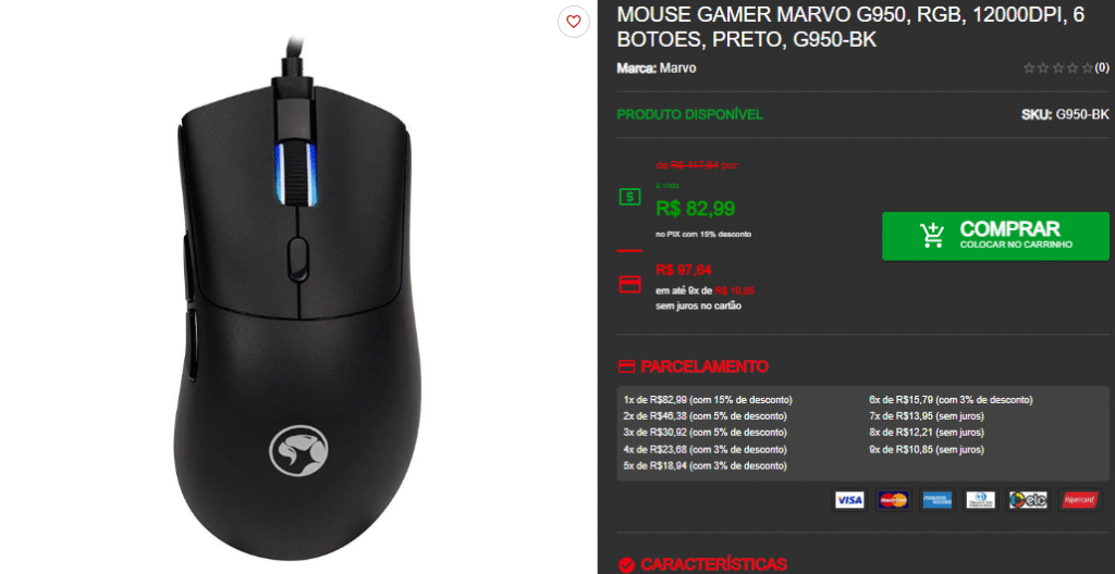 Mouse Gamer por menos de $100: 3 opções disponíveis na Pichau 2 Mouse Gamer por menos de $100: 3 opções disponíveis na Pichau Captura de tela 2025 09 05 133415