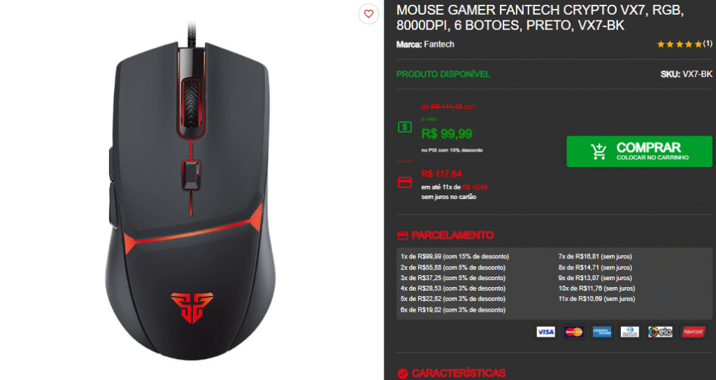 Mouse Gamer por menos de $100: 3 opções disponíveis na Pichau 4 Mouse Gamer por menos de $100: 3 opções disponíveis na Pichau Captura de tela 2025 09 05 133427
