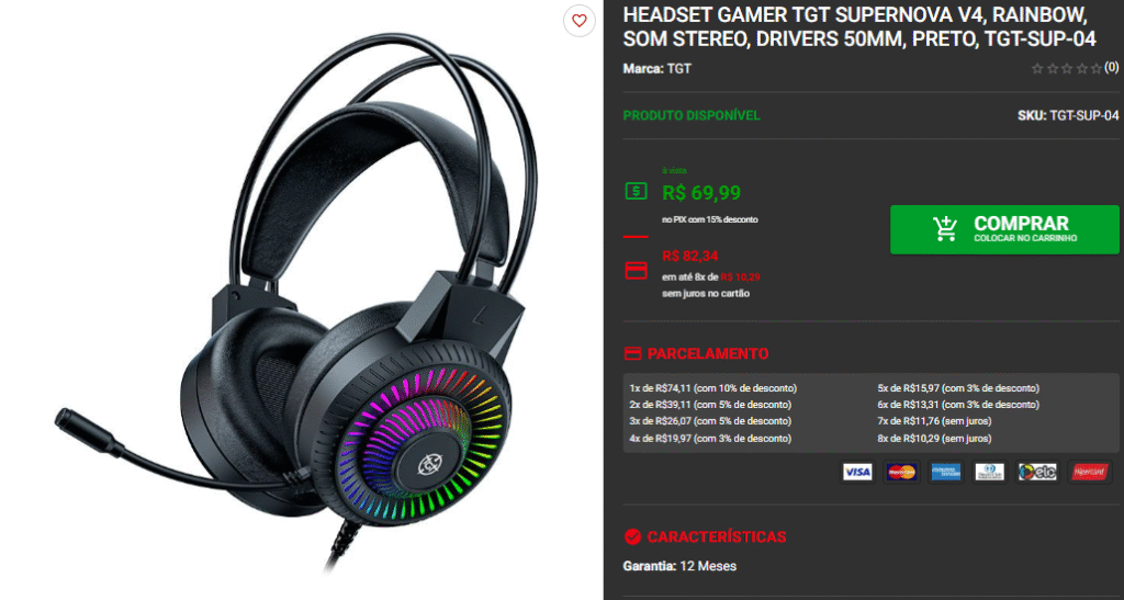Headset Gamer por menos de $100: 3 opções na Pichau 3 Headset Gamer por menos de $100: 3 opções na Pichau Captura de tela 2025 09 09 163027