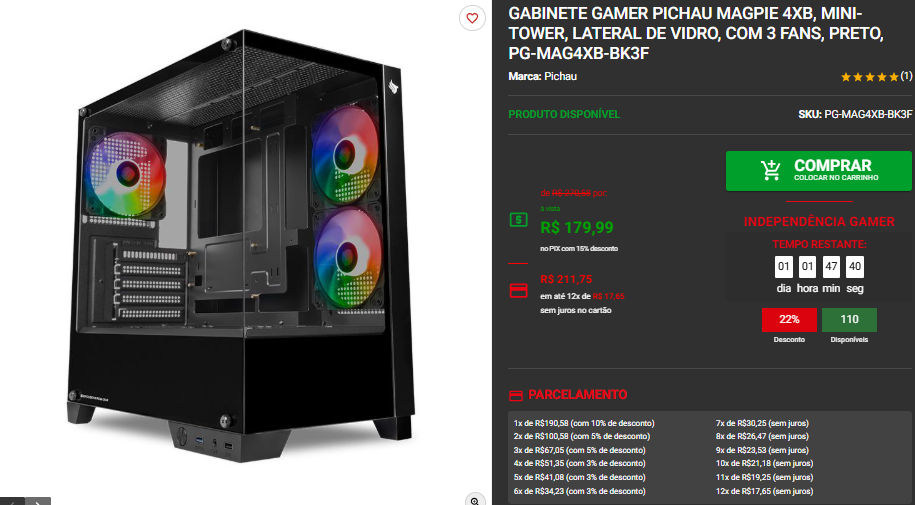 Promoção de Gabinetes: confira 3 opções por menos de R$300 3 Promoção de Gabinetes: confira 3 opções por menos de R$300 Captura de tela 2025 09 11 121224.png