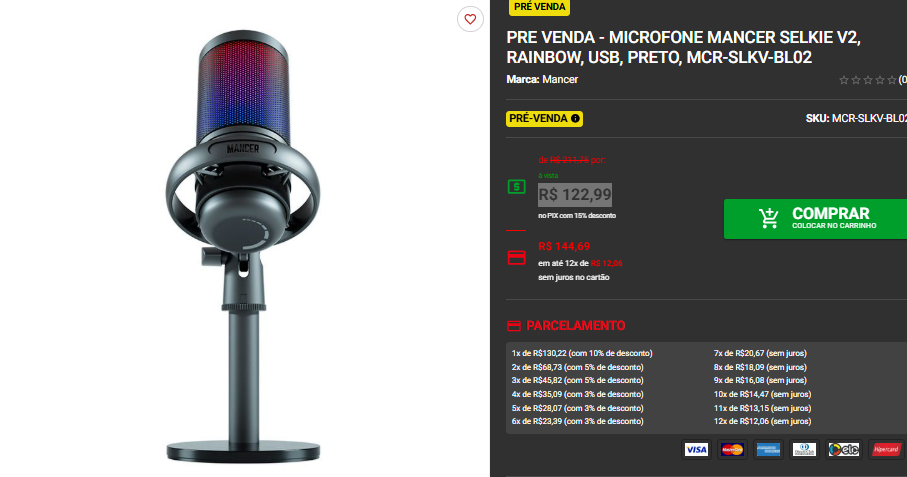 Microfone Gamer: 3 opções disponíveis na Pichau Captura de tela 2025 09 15 180434.png