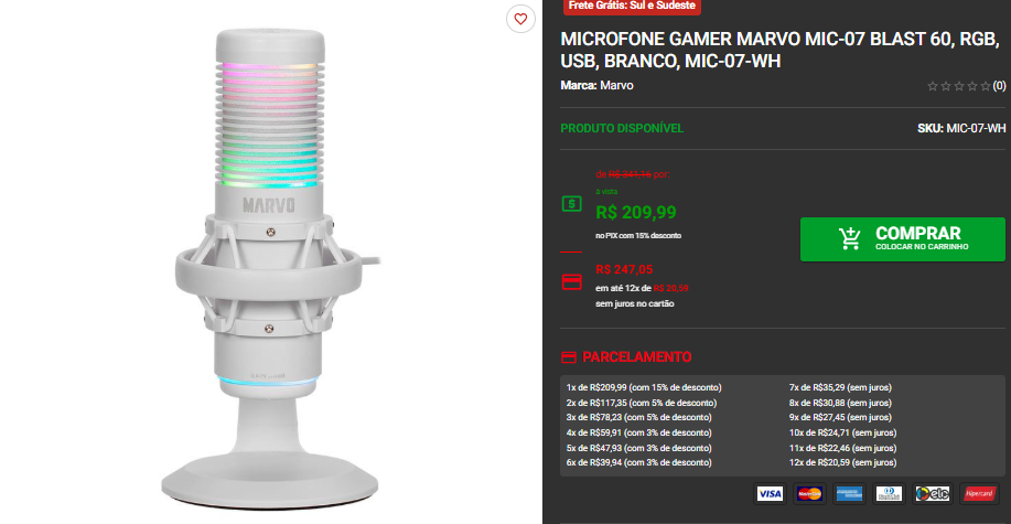 Microfone Gamer: 3 opções disponíveis na Pichau Captura de tela 2025 09 15 180438.png