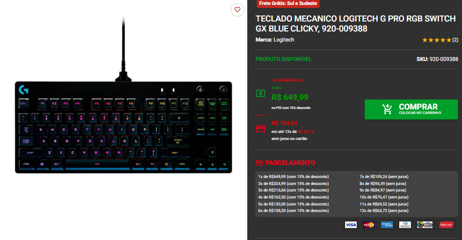 Periféricos Logitech Linha G em promoção: confira 3 opções 4 Periféricos Logitech Linha G em promoção: confira 3 opções Captura de tela 2025 09 16 164508.png