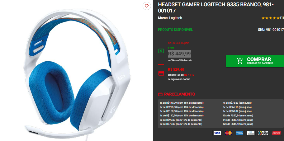 Headset Gamer Logitech G: 3 opções com promoção na Pichau Captura de tela 2025 09 18 151713.png