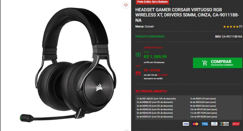 Headset Wireless em promoção na Pichau, veja 3 opções 4 Headset Wireless em promoção na Pichau, veja 3 opções Captura de tela 2025 10 10 143403