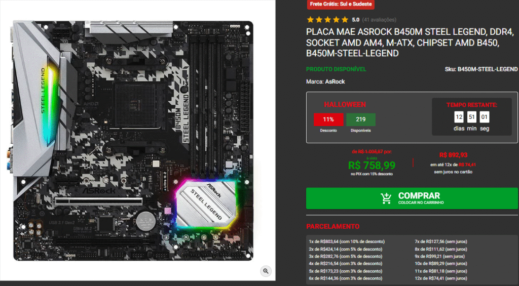 Placa mãe AM4: confira 3 opções em promoção na Pichau Captura de tela 2025 10 22 160905
