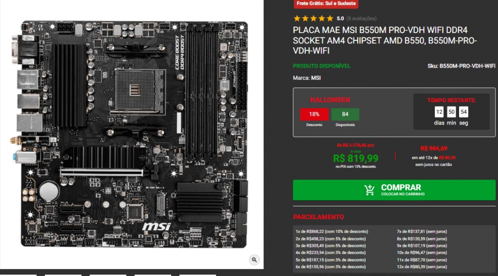 Placa mãe AM4: confira 3 opções em promoção na Pichau Captura de tela 2025 10 22 160911