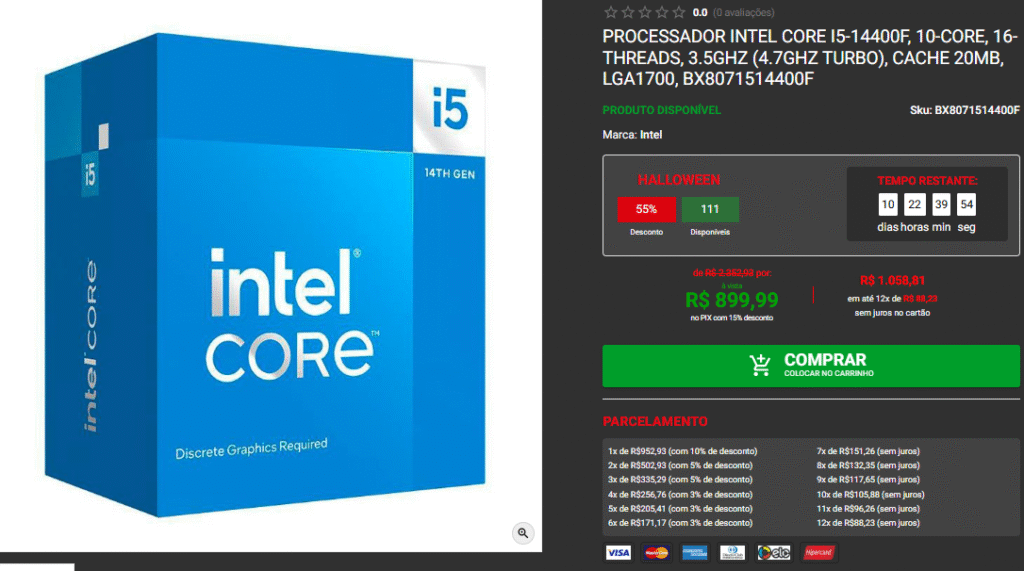 Processador Intel: confira 3 opções em promoção na Pichau Captura de tela 2025 10 23 182009