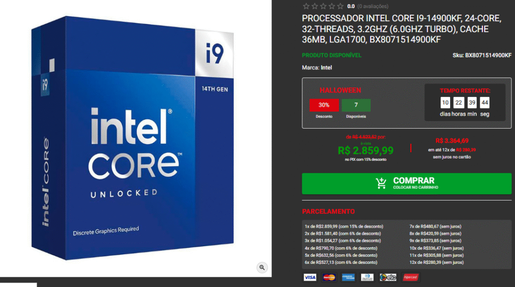 Processador Intel: confira 3 opções em promoção na Pichau Captura de tela 2025 10 23 182019