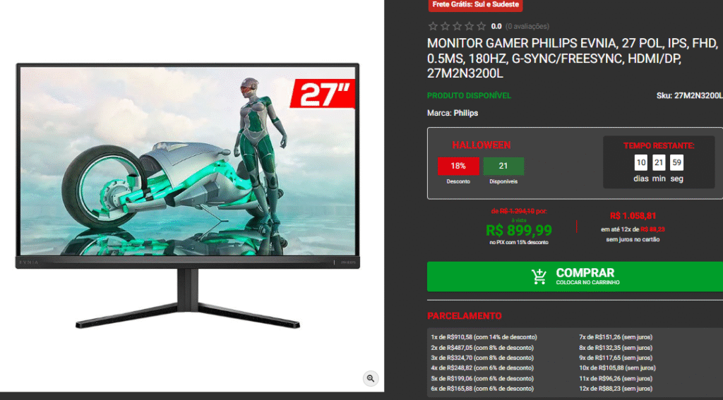 Super promoção de monitores na Pichau: confira 3 modelos Captura de tela 2025 10 24 163805