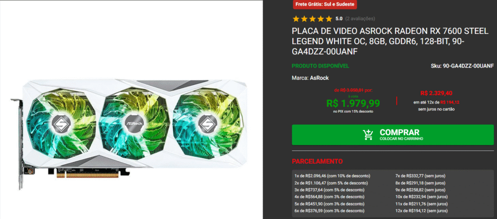 Placa de vídeo AMD em promoção: veja 3 opções Captura de tela 2025 10 30 114723
