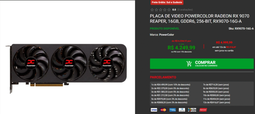 Placa de vídeo AMD em promoção: veja 3 opções Captura de tela 2025 10 30 114759