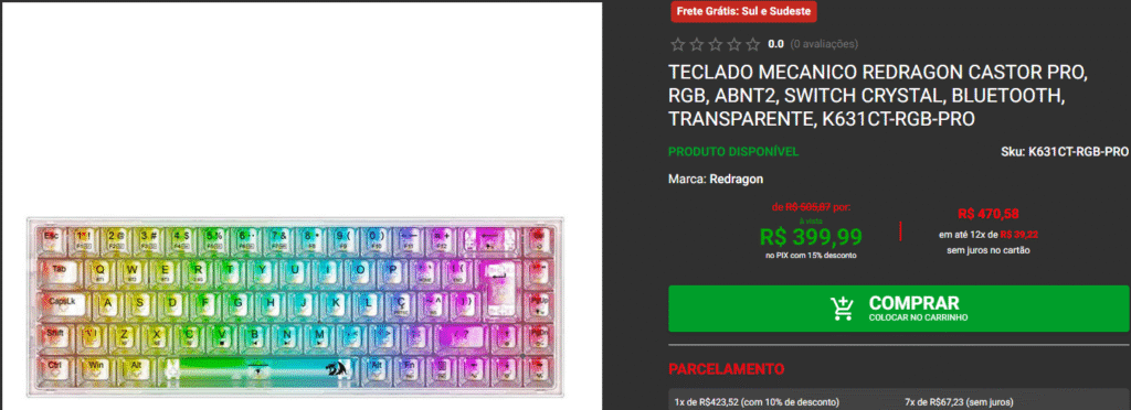 Teclado mecânico em promoção: 3 opções intermediárias 3 Teclado mecânico em promoção: 3 opções intermediárias Captura de tela 2025 10 31 165629