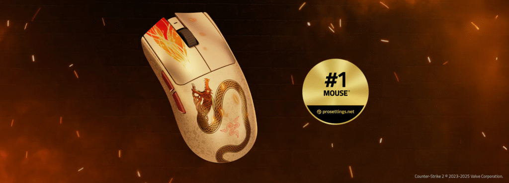 Razer lança linha Dragon Lore: periféricos inspirados na skin mais icônica de Counter-Strike 2 Captura de tela 2025 10 31 172157