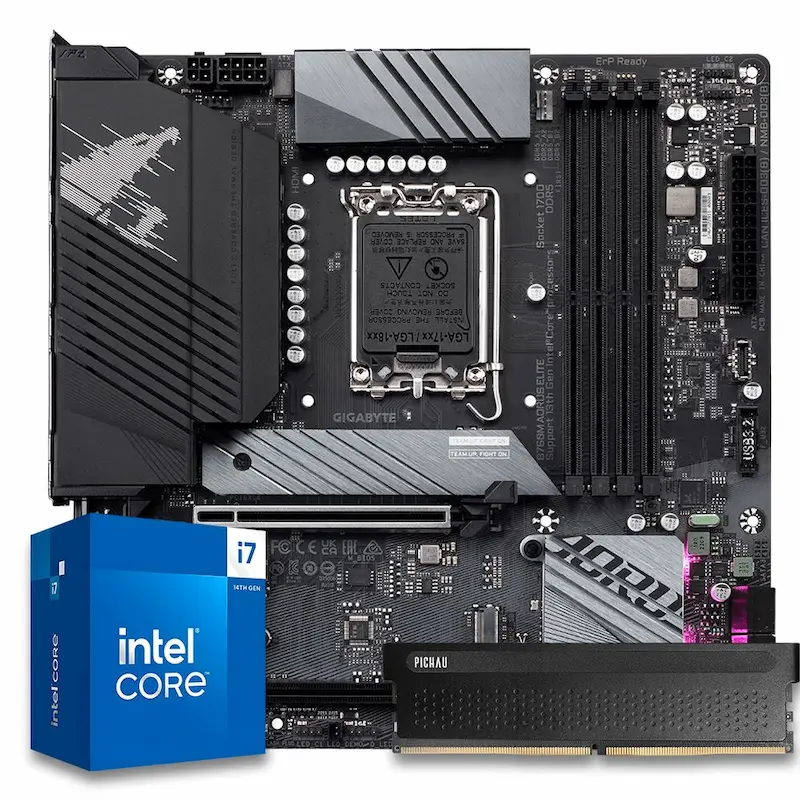 Placa-mãe Gigabyte com Intel Core i7 e SSD Pichau M.2.