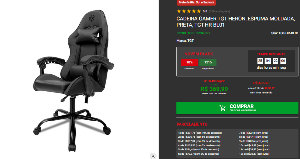 Cadeiras Gamer Pichau: confira 3 promoções no site 2 Cadeiras Gamer Pichau: confira 3 promoções no site Captura de tela 2025 11 06 110458.png