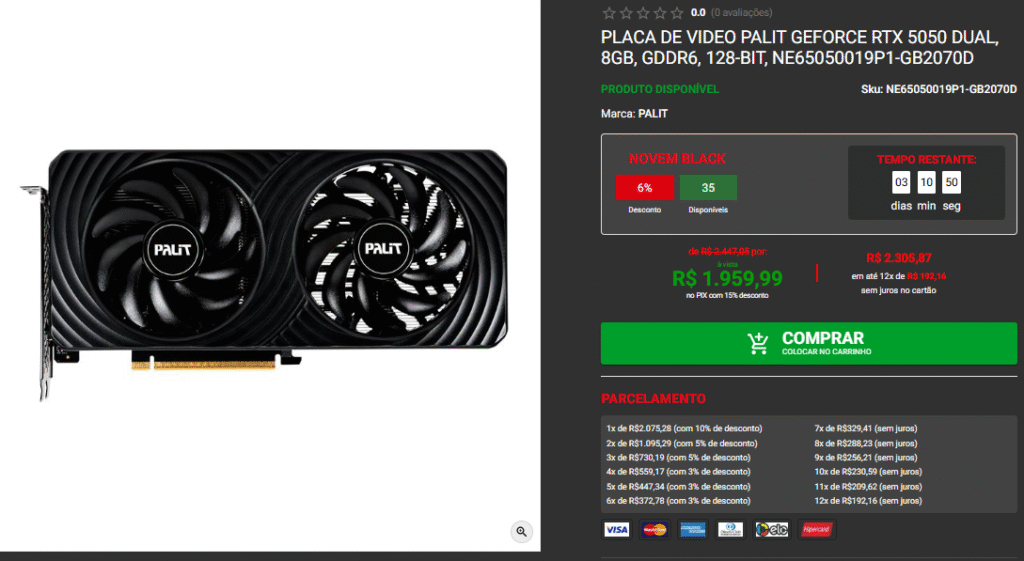 Placa de vídeo em promoção: confira 3 opções na Pichau Captura de tela 2025 11 28 151616