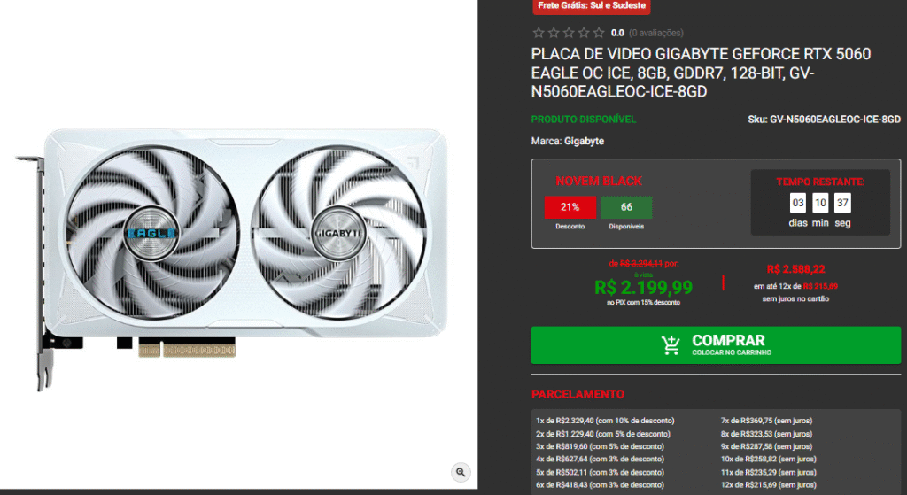 Placa de vídeo em promoção: confira 3 opções na Pichau Captura de tela 2025 11 28 151628