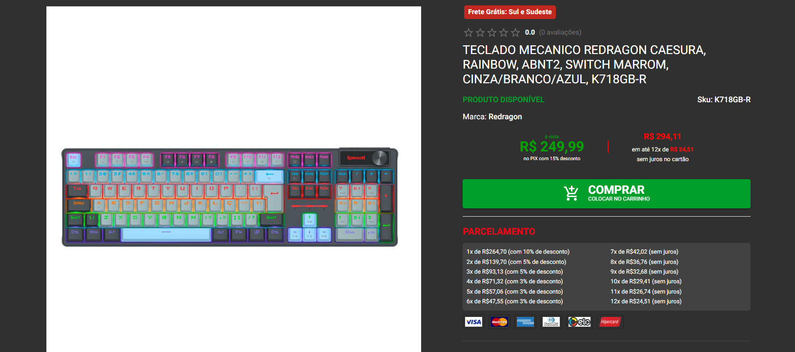 3 teclados mecânicos Redragon na Pichau para mudar seu setup 3 Redragon