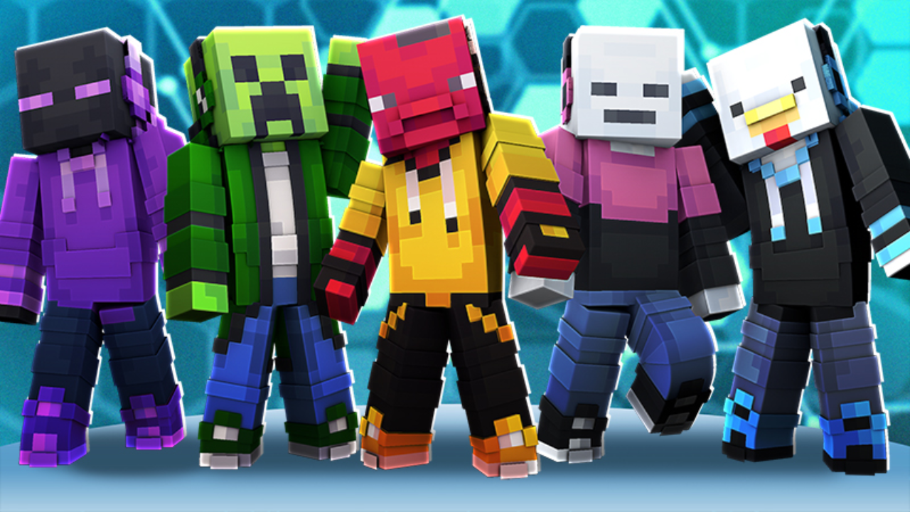 Qual o jogo mais jogado do mundo em 2025? 2 Skins de jogadores no Minecraft