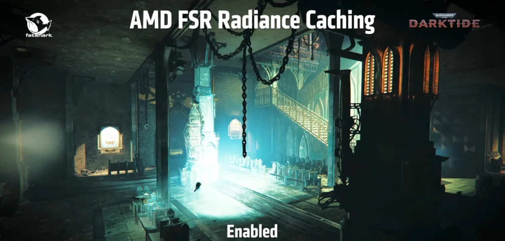 AMD surpreende em nova tecnologia de iluminação Ray Tracing 2 AMD surpreende em nova tecnologia de iluminação Ray Tracing AMD FSR Radiance Caching in Darktide scaled 1