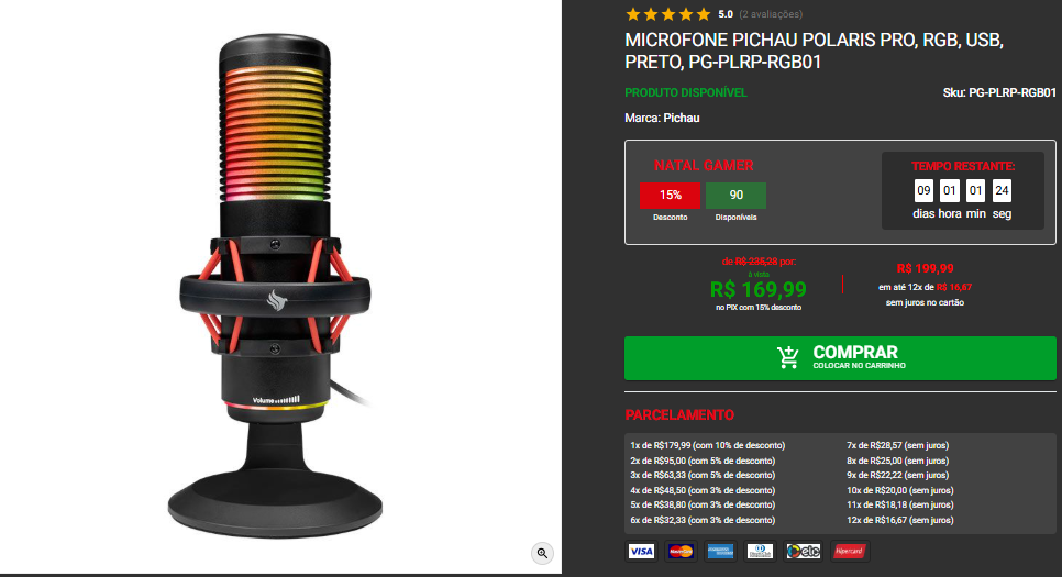 Microfone Pichau Polaris Pro