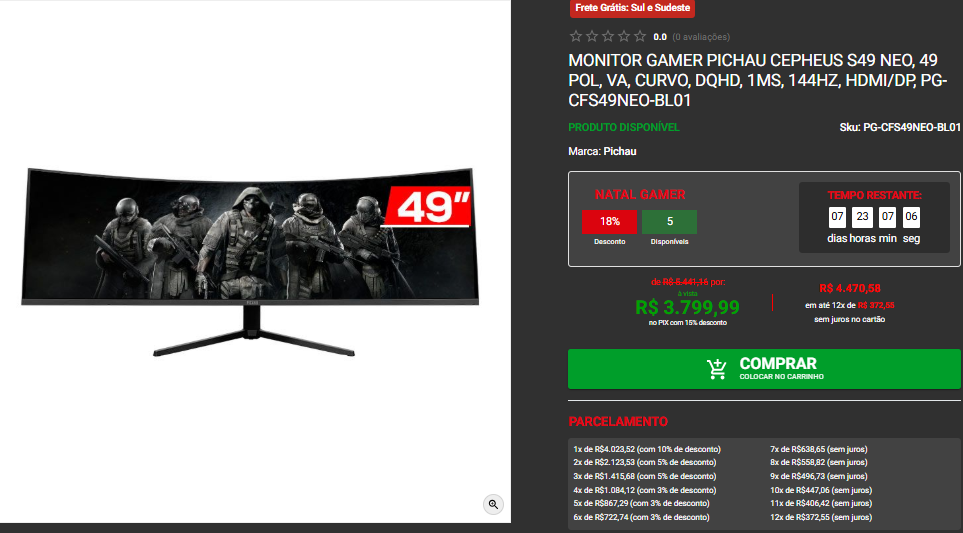Monitor_Gamer_Pichau_Cepheus Monitor Gamer Pichau Cepheus