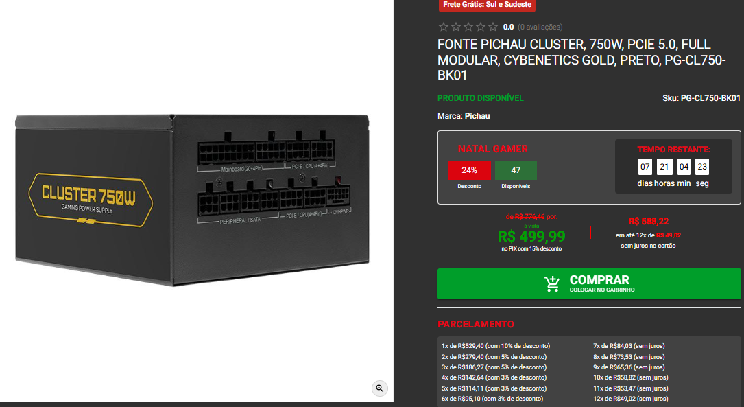 Fonte_Pichau_Cluster Fonte Pichau Cluster à venda na Pichau