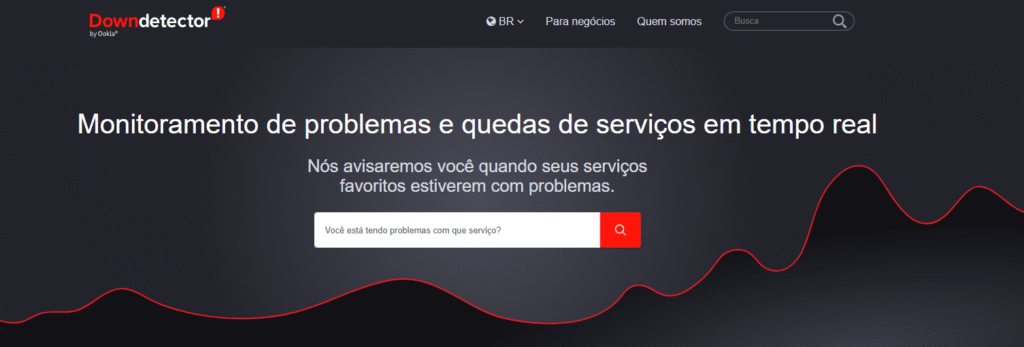 Servidor EA está fora do ar? 1 Página inicial da ferramenta Down Detector, site para verificar se o servidor da EA está fora do ar.