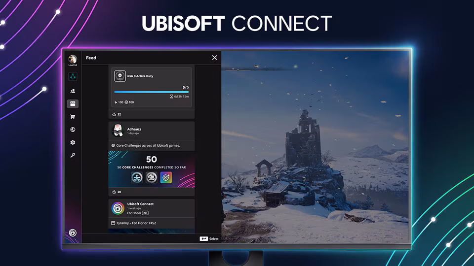 Ubisoft_Connect Tela do Ubisoft Connect