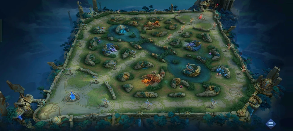 mapa_mobile_legends Mapa Mobile Legends, dividido nas três rotas, topo, meio e inferior